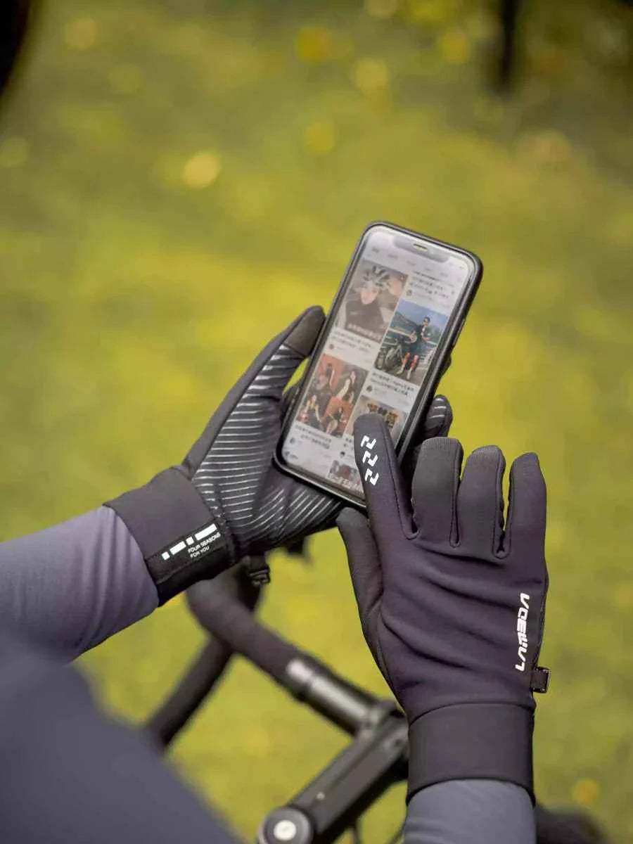 6066 Fleeced Bike Gloves - Black