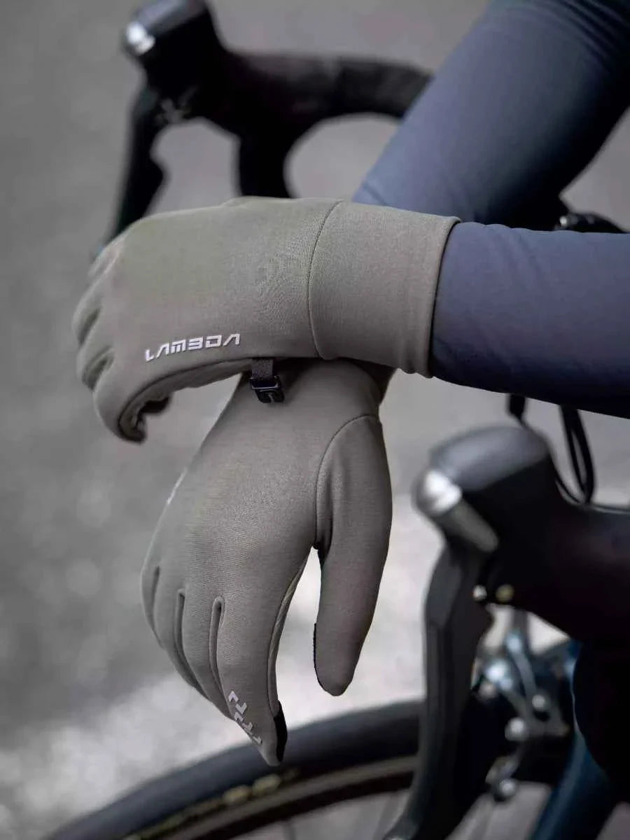 6066 Fleeced Bike Gloves - Gray