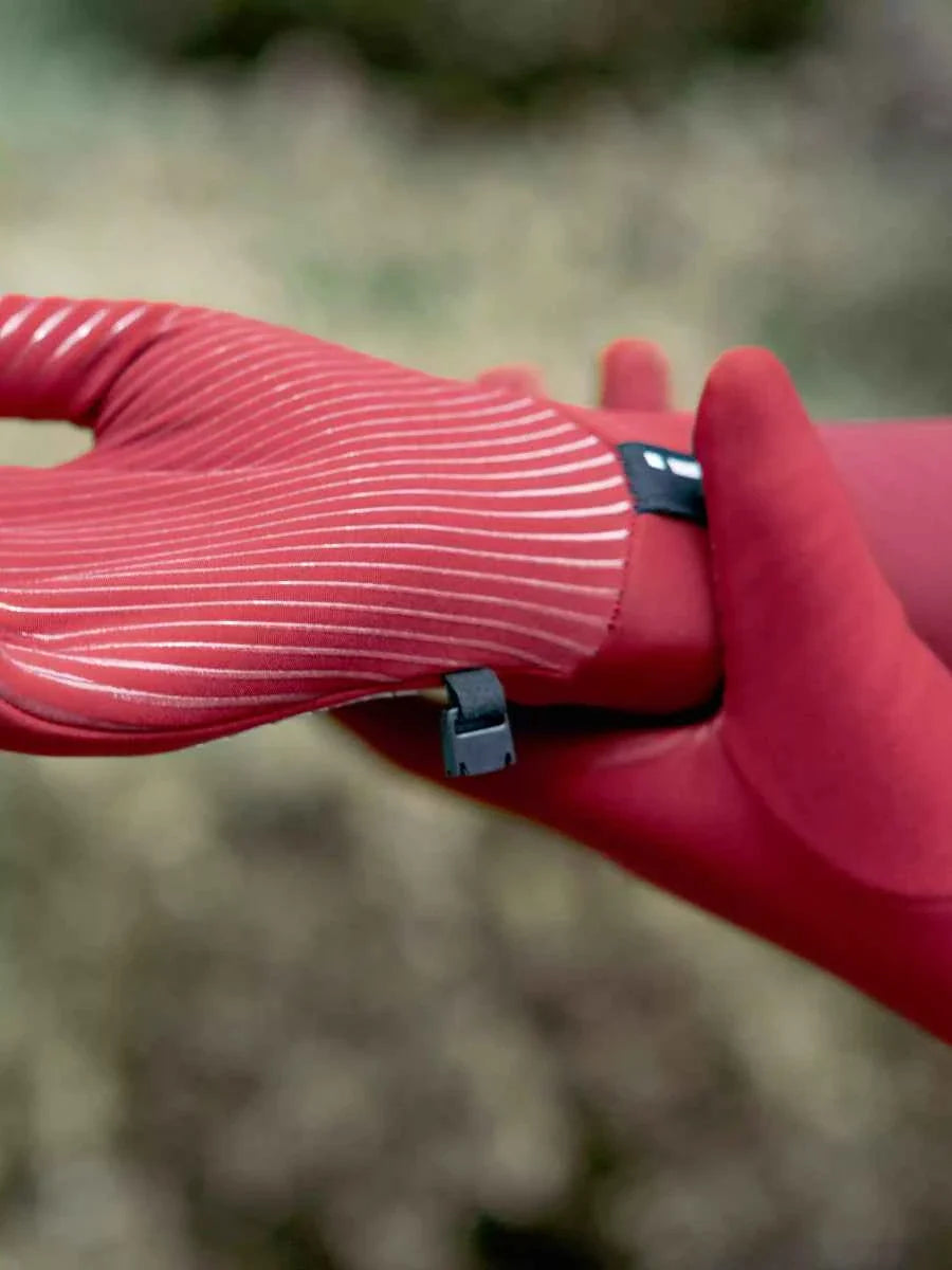 6066 Fleeced Bike Gloves - Red