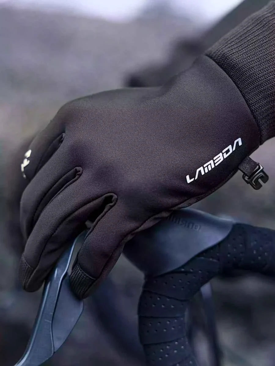 6069 Fleeced Bike Gloves - Black