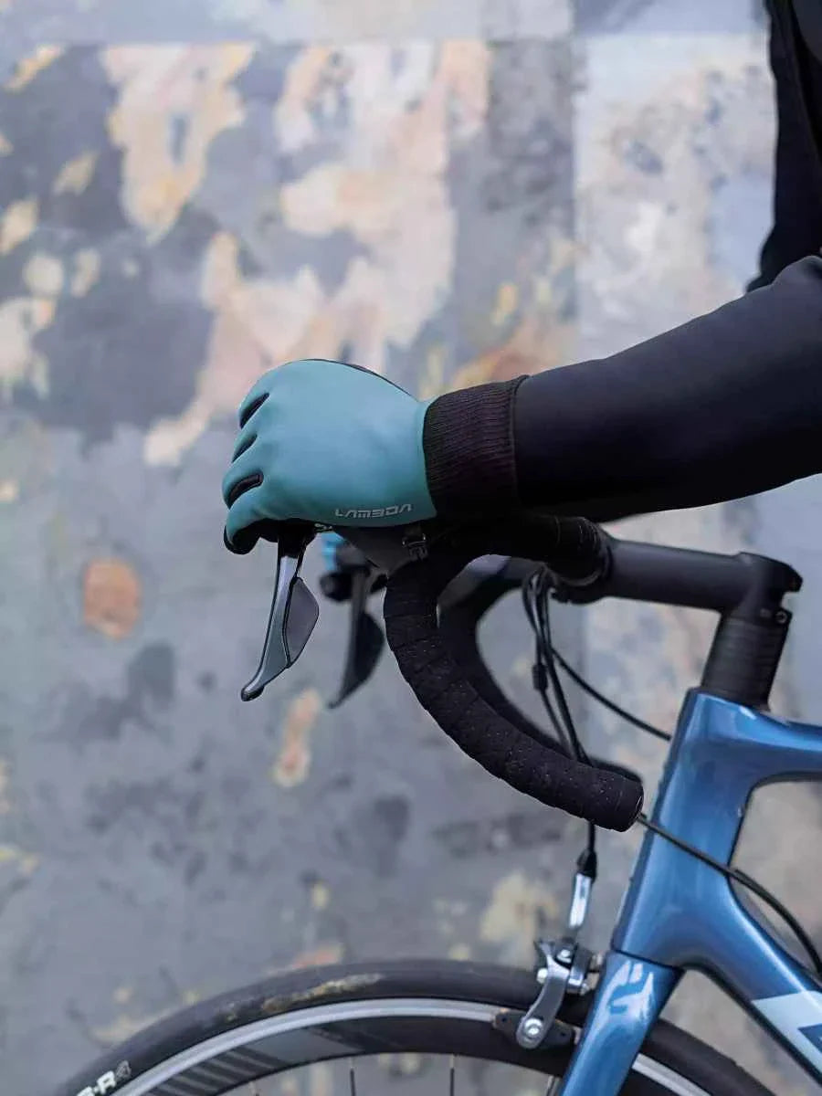 6069 Fleeced Bike Gloves - Blue