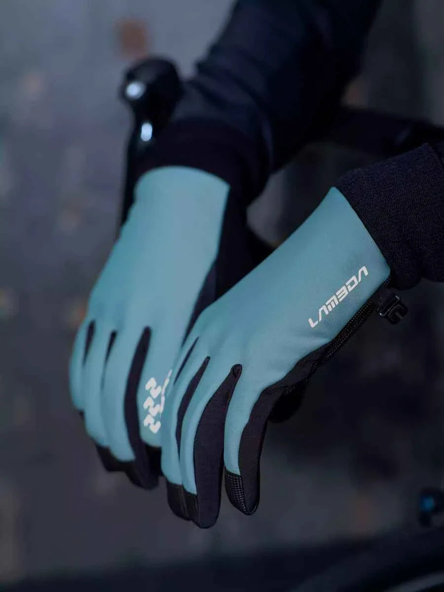 6069 Fleeced Bike Gloves - Blue
