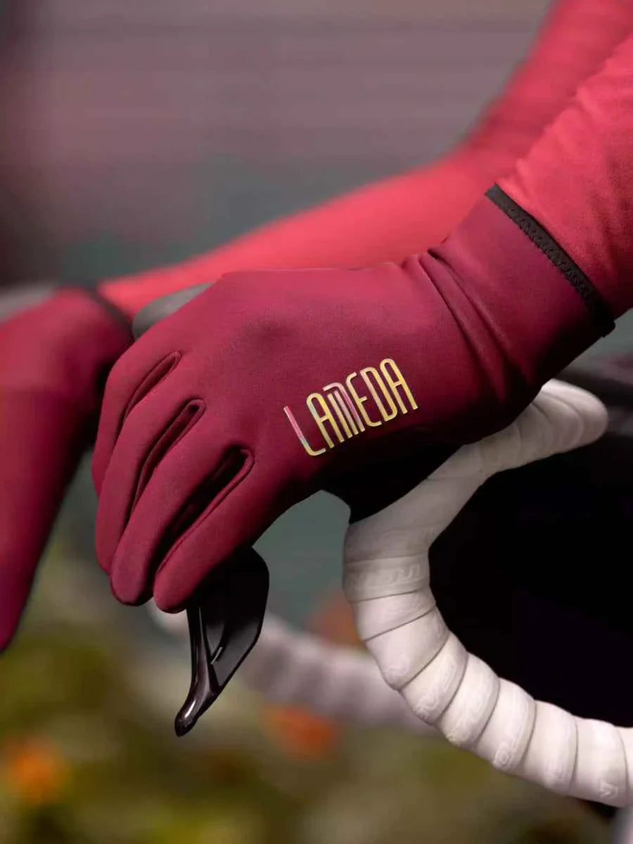 6097 Fleeced Bike Gloves - Red