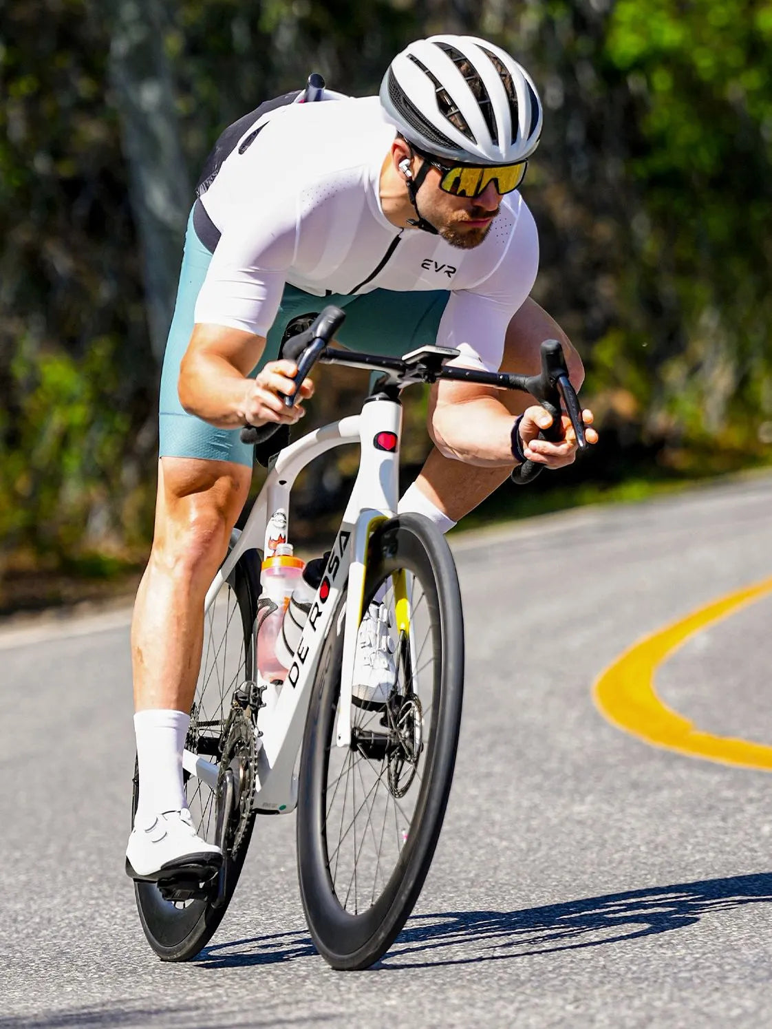 Performance cycling jersey prepared for a faster road ride