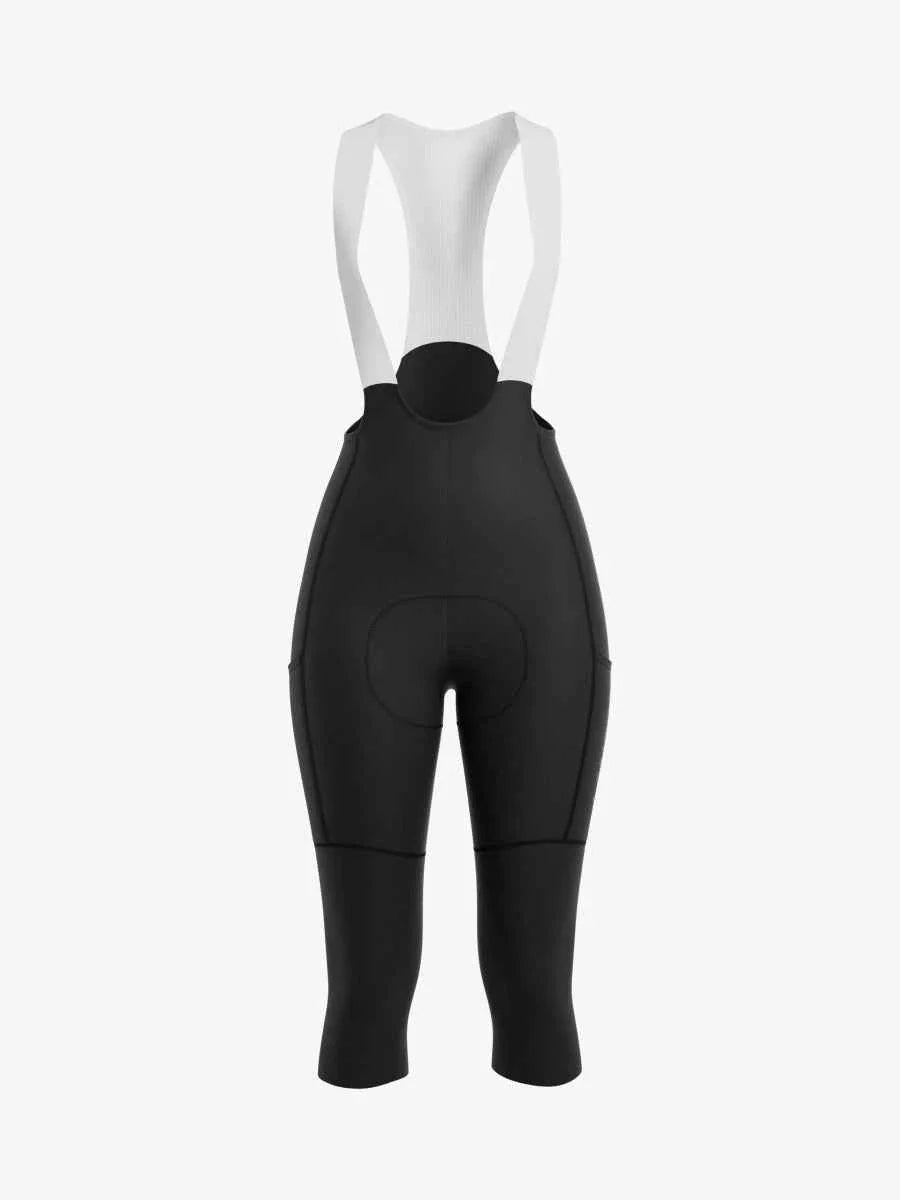 Aero Women Cycling Bib Pants 3/4 Capris - Black