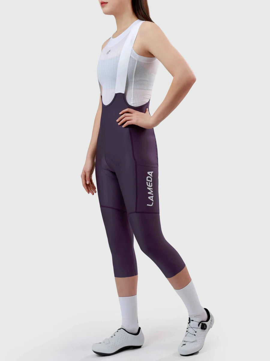 Aero Women Cycling Bib Pants 3/4 Capris - Meadow Purple