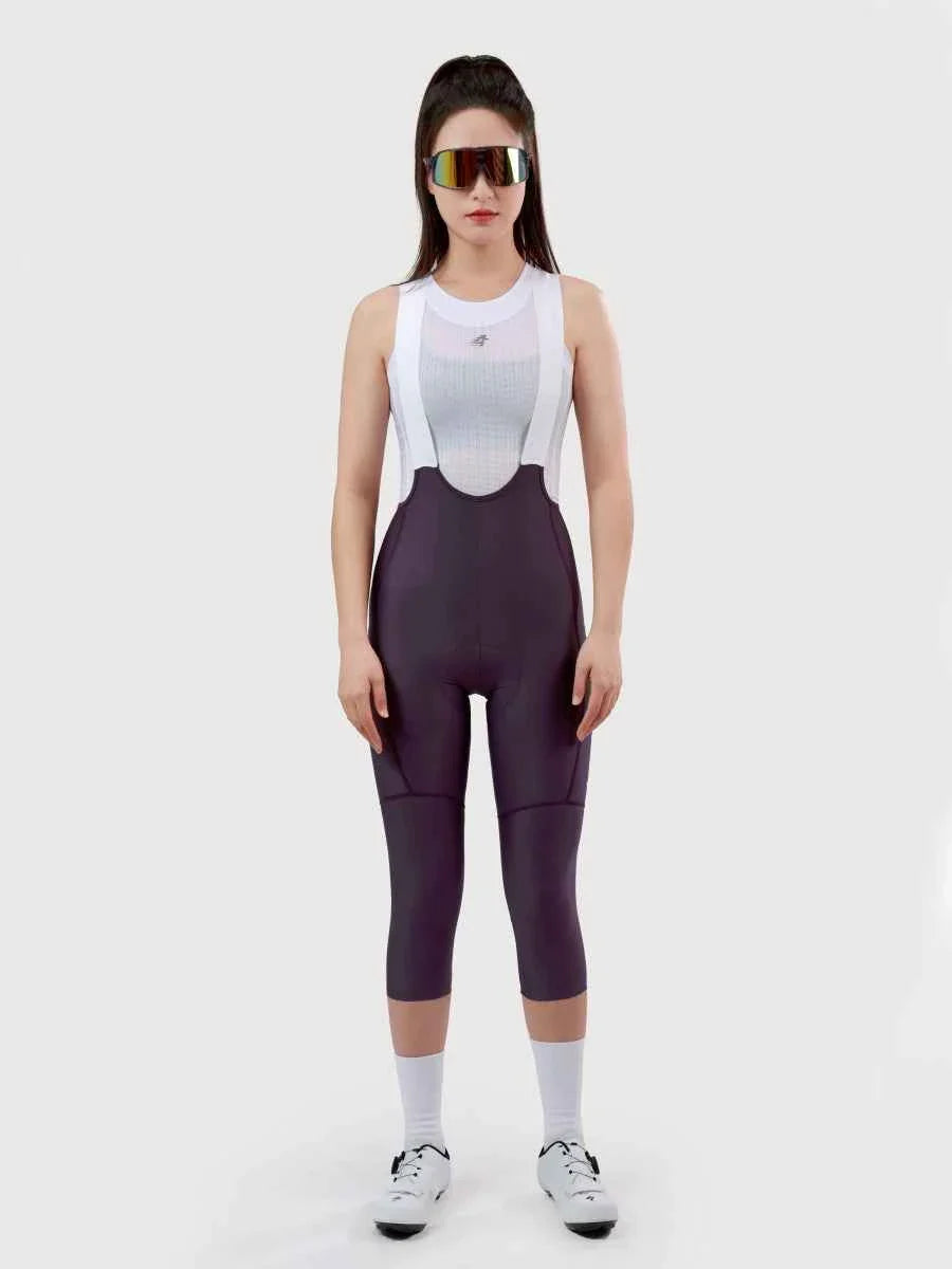 Aero Women Cycling Bib Pants 3/4 Capris - Meadow Purple