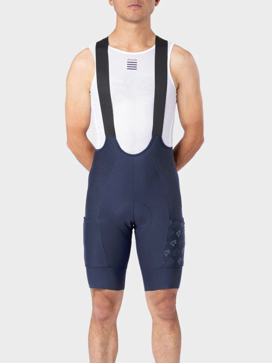Azure Drift Men Cycling Bib Shorts - Navy