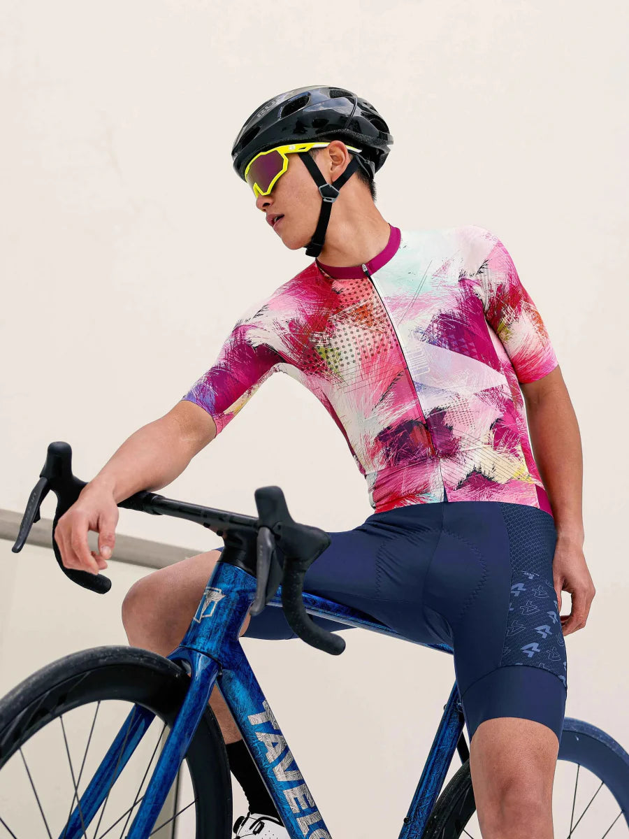 Azure Drift Men Cycling Bib Shorts - Navy