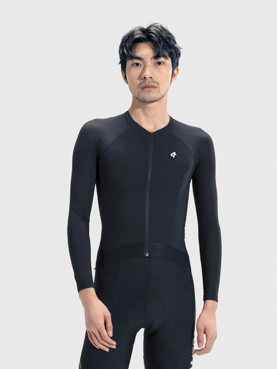 Azure Flow Men Cycling Long Sleeve Jersey - Black