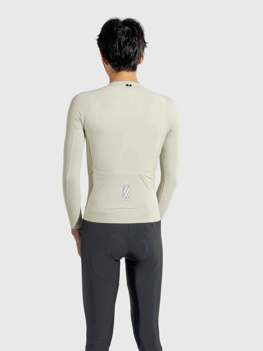 Azure Flow Men Cycling Long Sleeve Jersey - Cloud