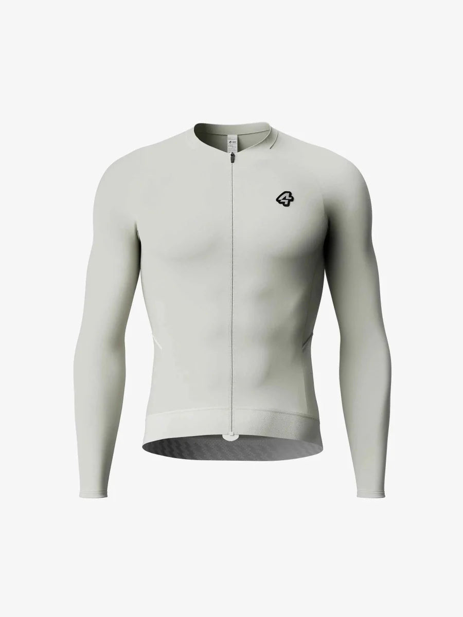 Azure Flow Men Cycling Long Sleeve Jersey - Cloud