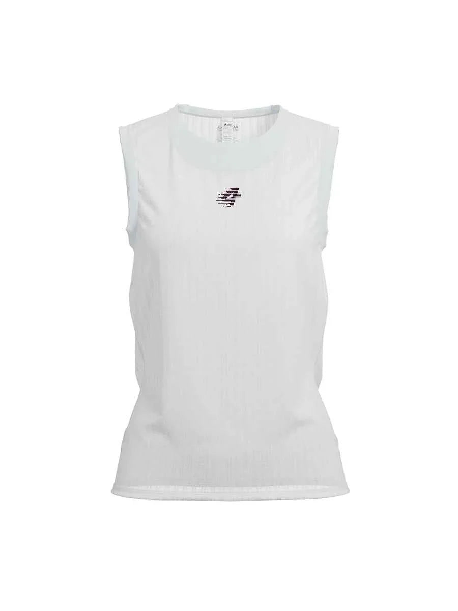 Clouds Women Cycling Base Layer Vest - White
