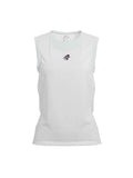 Clouds Women Cycling Base Layer Vest - White