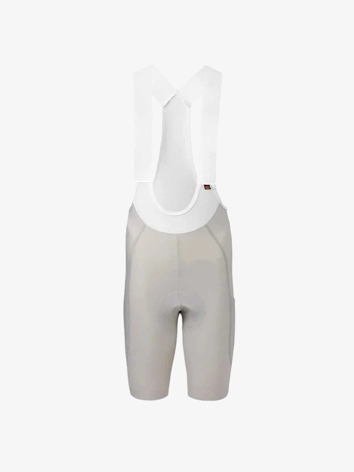 White and light gray women’s elite bib shorts 2025SSXX488 cream with breathable mesh waistband and anti-slip leg grippers