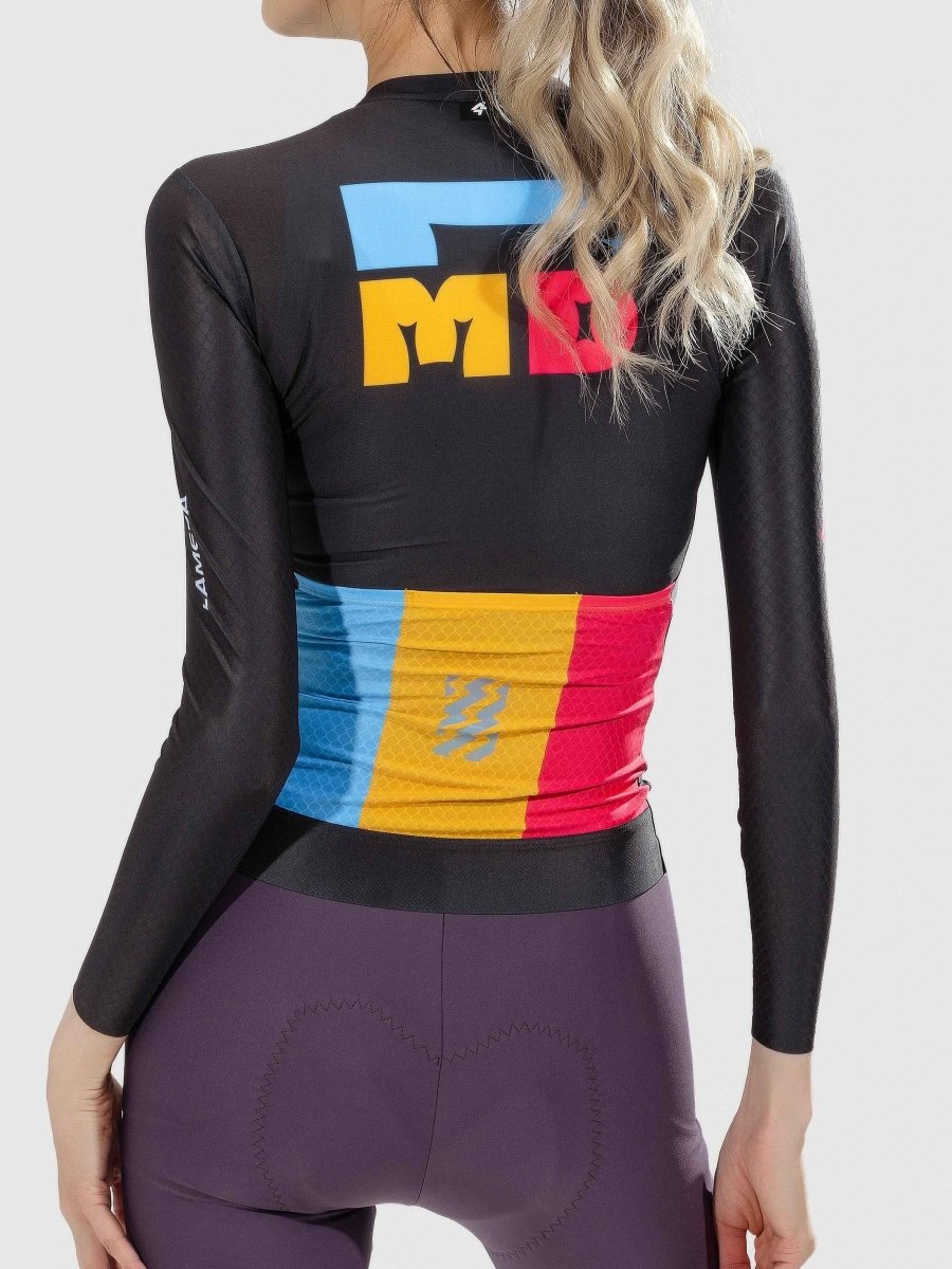 Enchanting Women Cycling Jersey Long Sleeve - Black