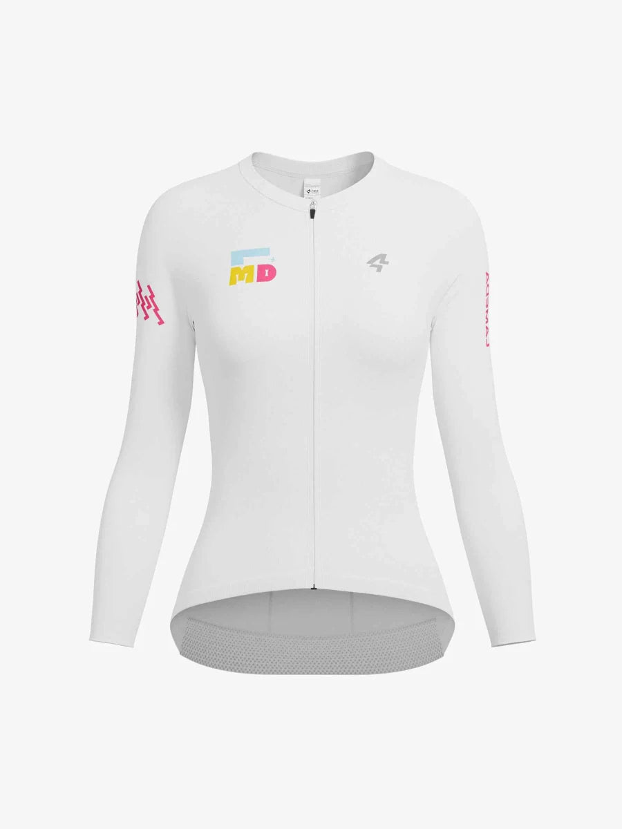 Enchanting Women Cycling Jersey Long Sleeve - Cloud
