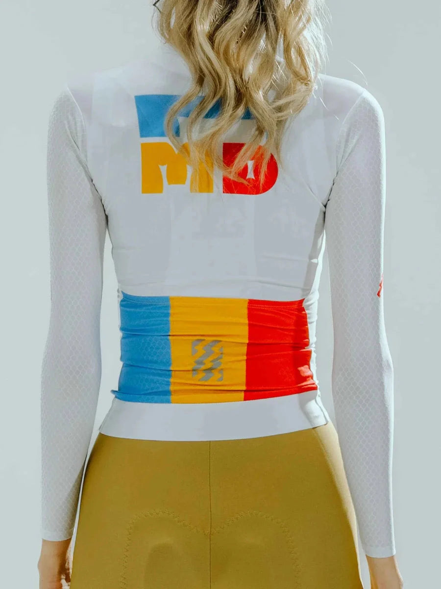 Enchanting Women Cycling Jersey Long Sleeve - Cloud