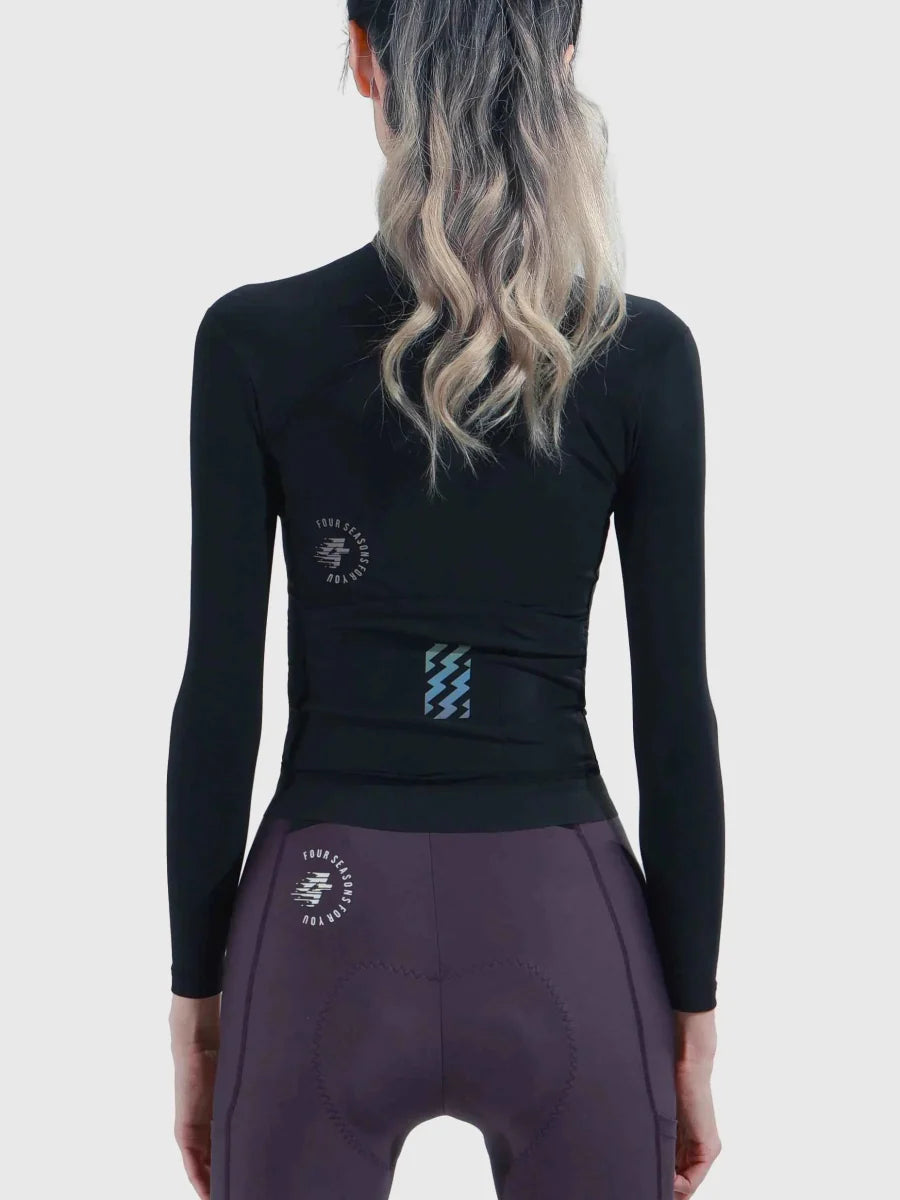 Ethereal Woman Cycling Jersey Long Sleeve - Black