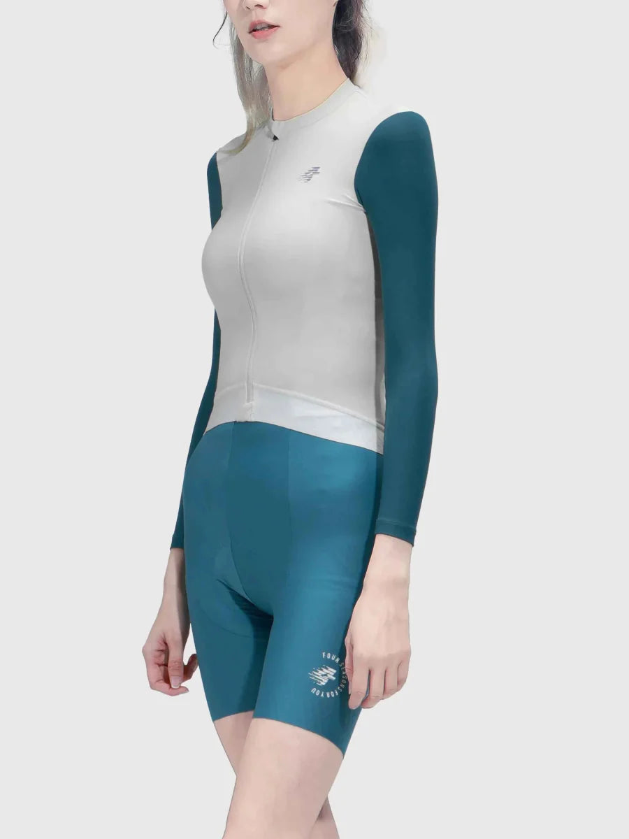 Ethereal Woman Cycling Jersey Long Sleeve - Cloud Blend