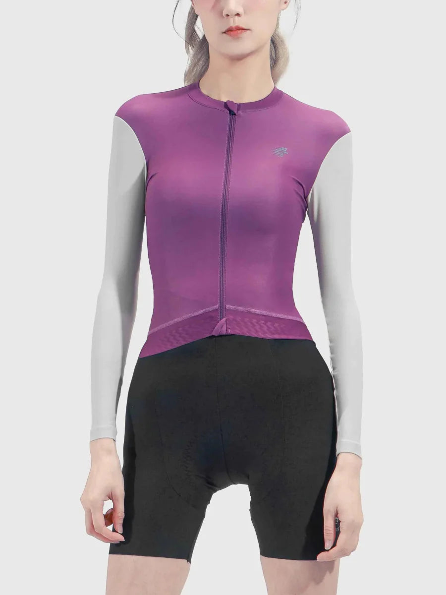 Ethereal Woman Cycling Jersey Long Sleeve - Lavender Blend