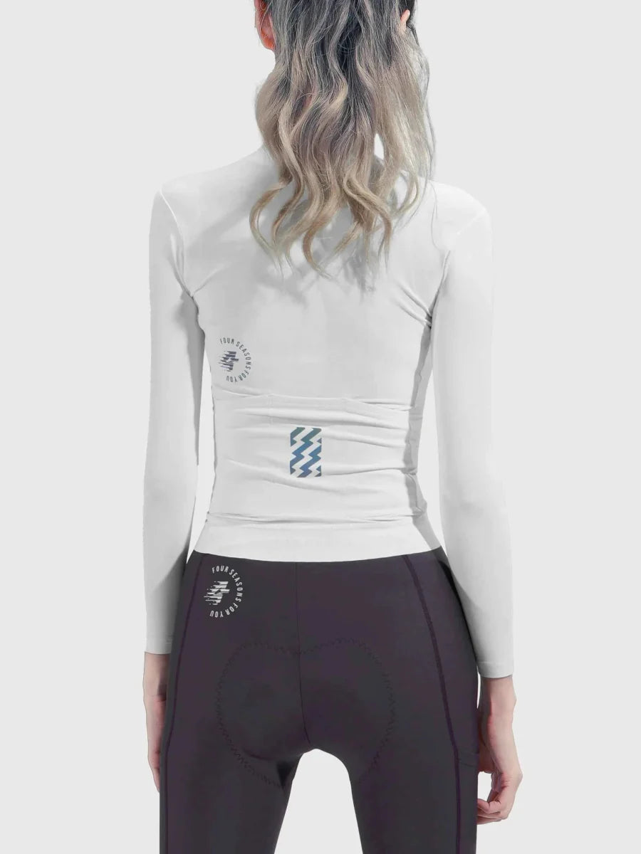 Ethereal Woman Cycling Jersey Long Sleeve - White