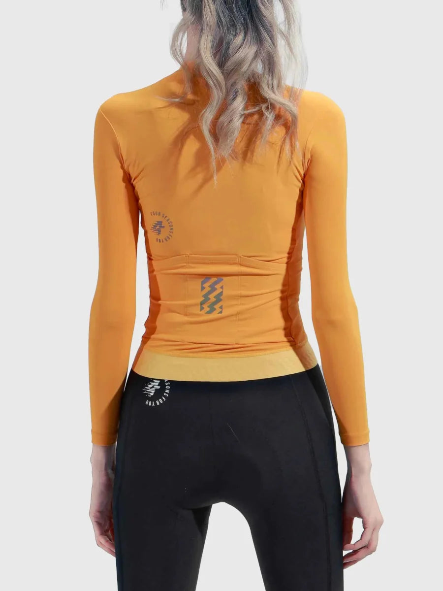 Ethereal Woman Cycling Jersey Long Sleeve - Yellow