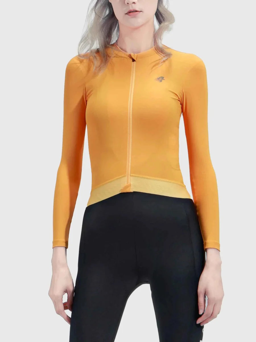 Ethereal Woman Cycling Jersey Long Sleeve - Yellow
