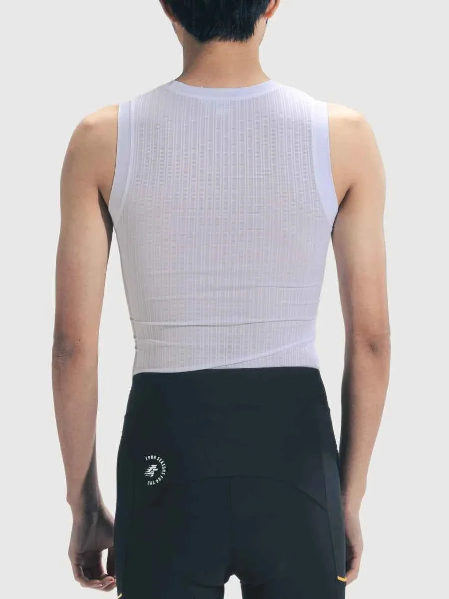 Flow Men Cycling Base Layer Vest - White