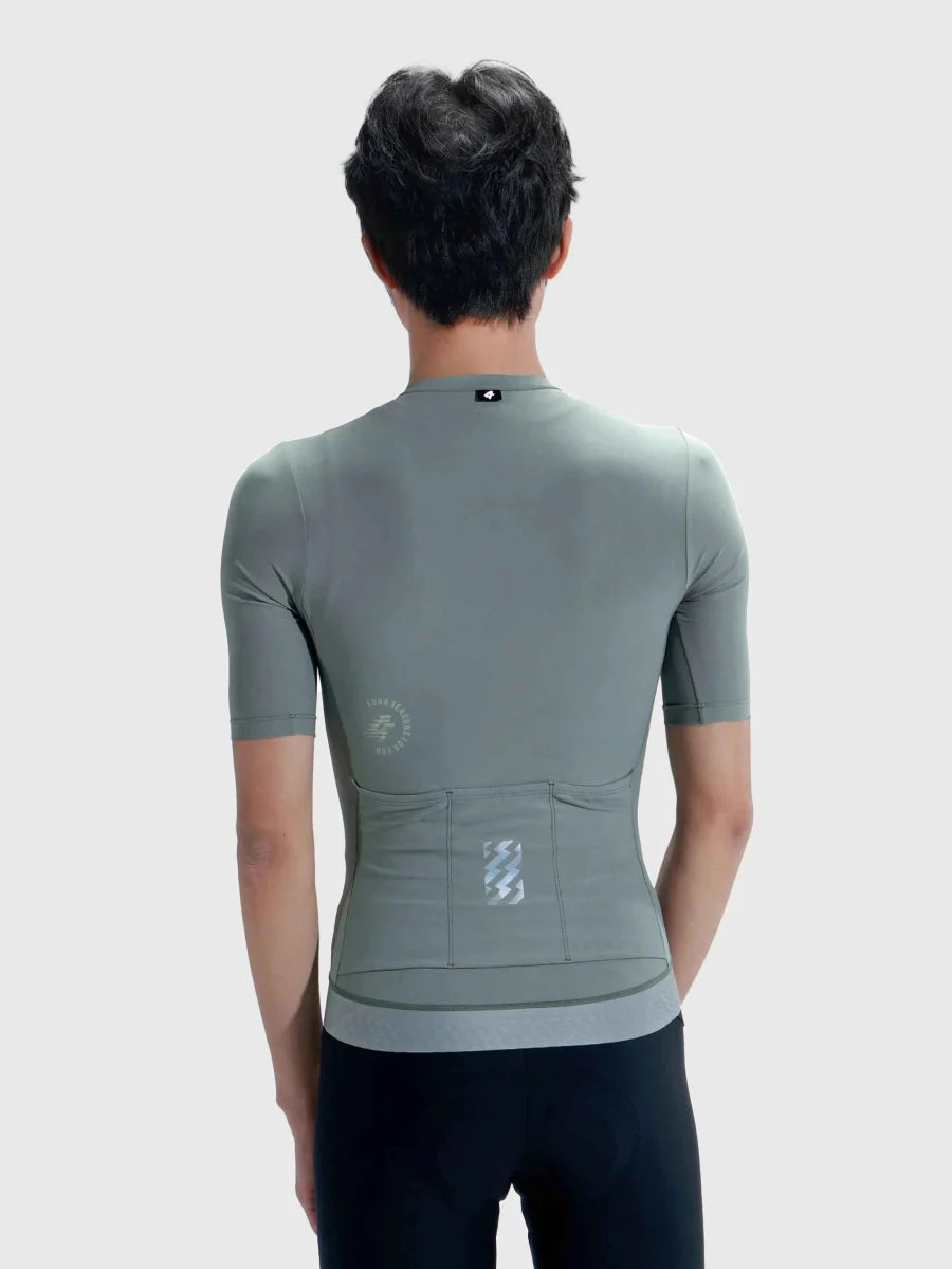 Flutter Men Cycling Jersey - Gray Olive