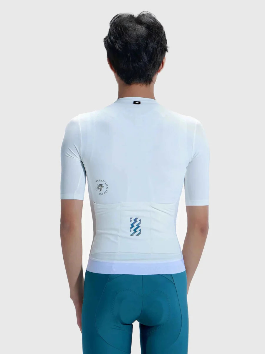 Flutter Men Cycling Jersey - White