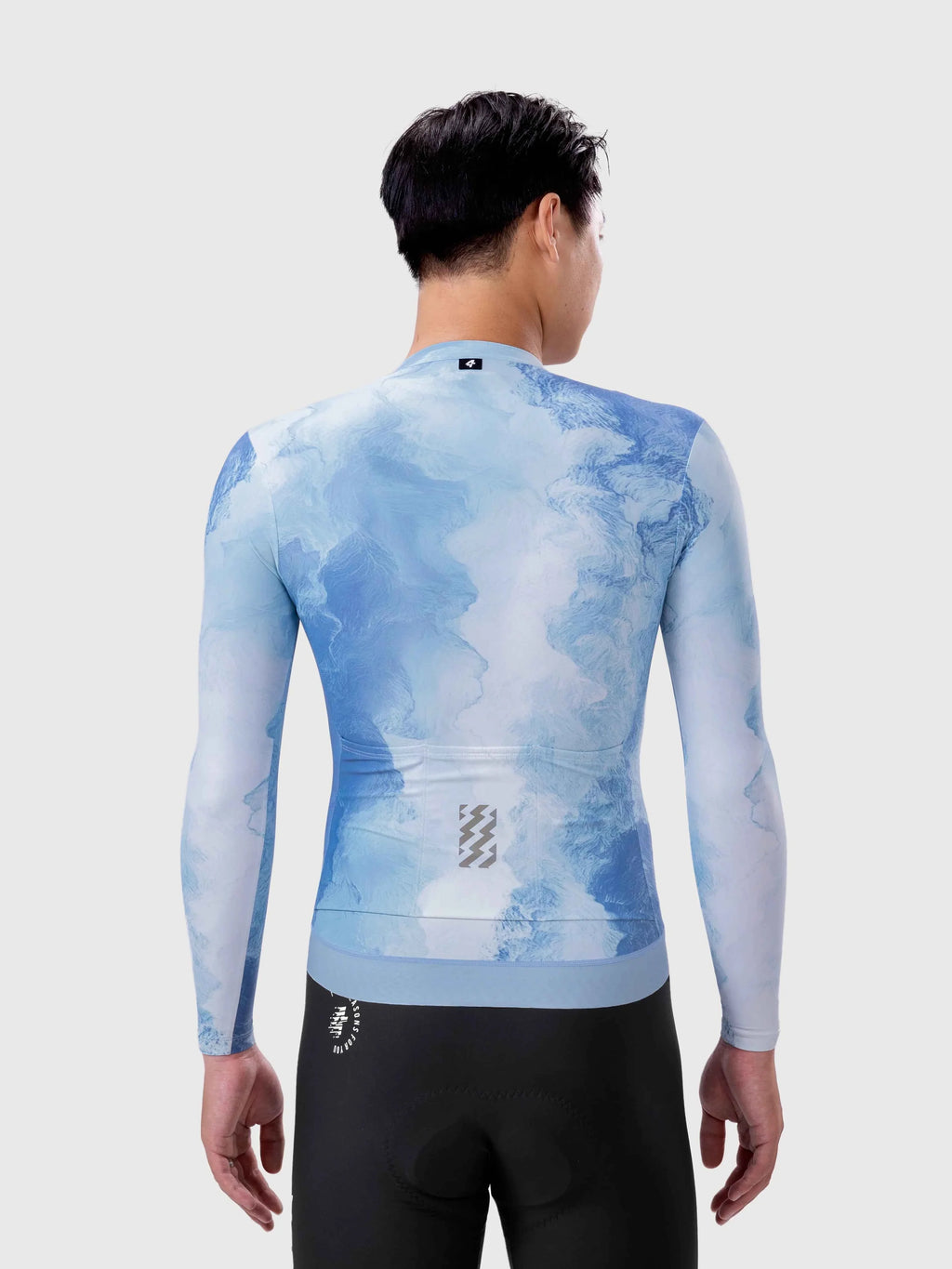 Verde Men Cycling Jersey Long Sleeve - Indigo Blue