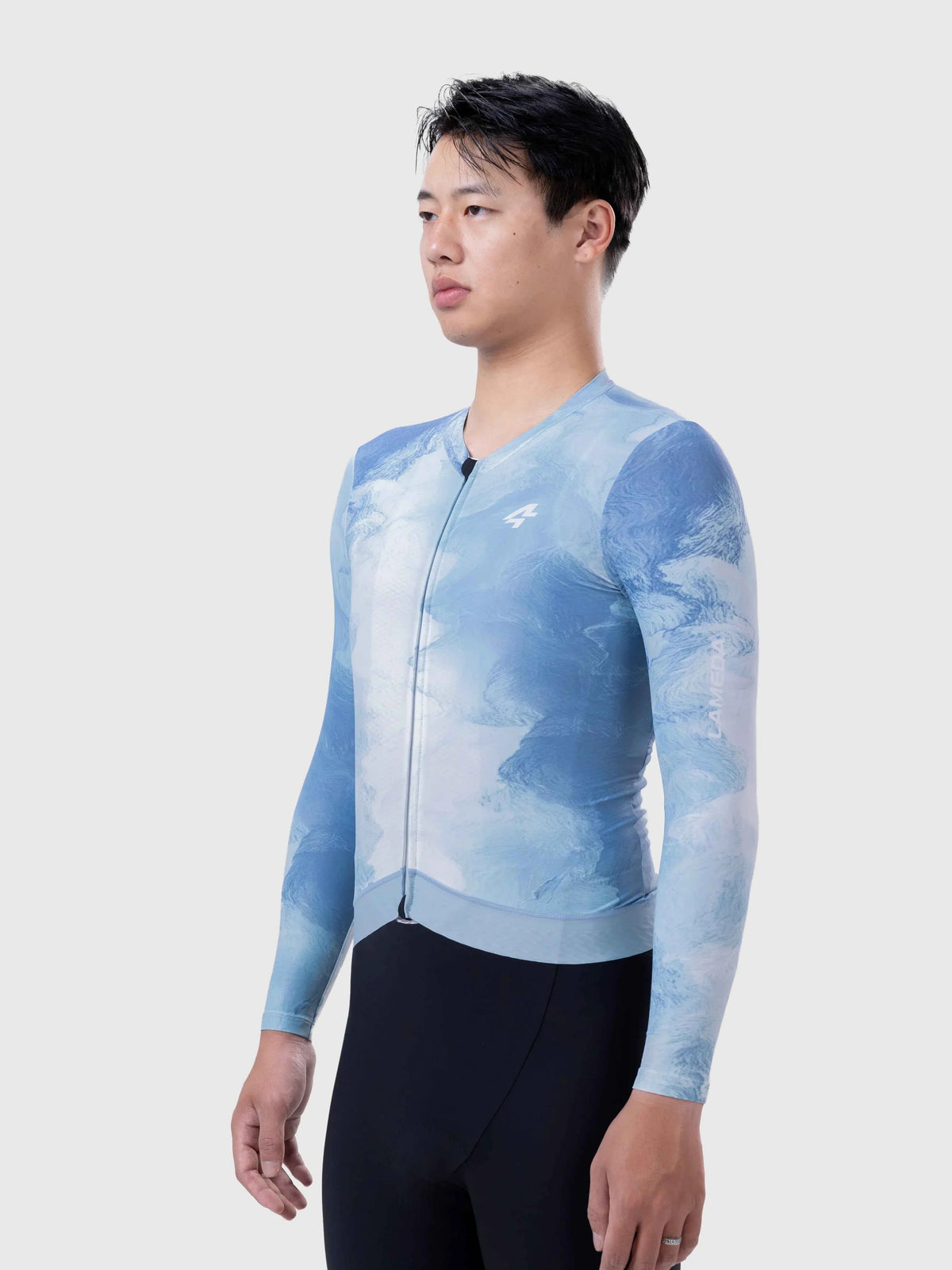 Verde Men Cycling Jersey Long Sleeve - Indigo Blue