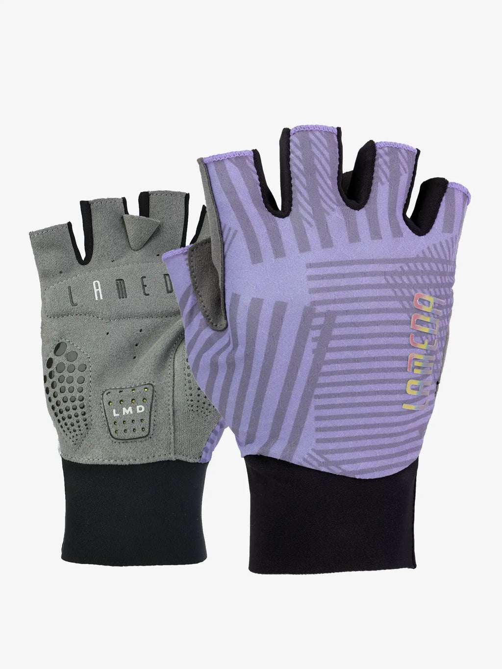 Lamed 2089 bike gloves purple half-finger cycling gloves with breathable mesh and reinforced grip panels for essential protection