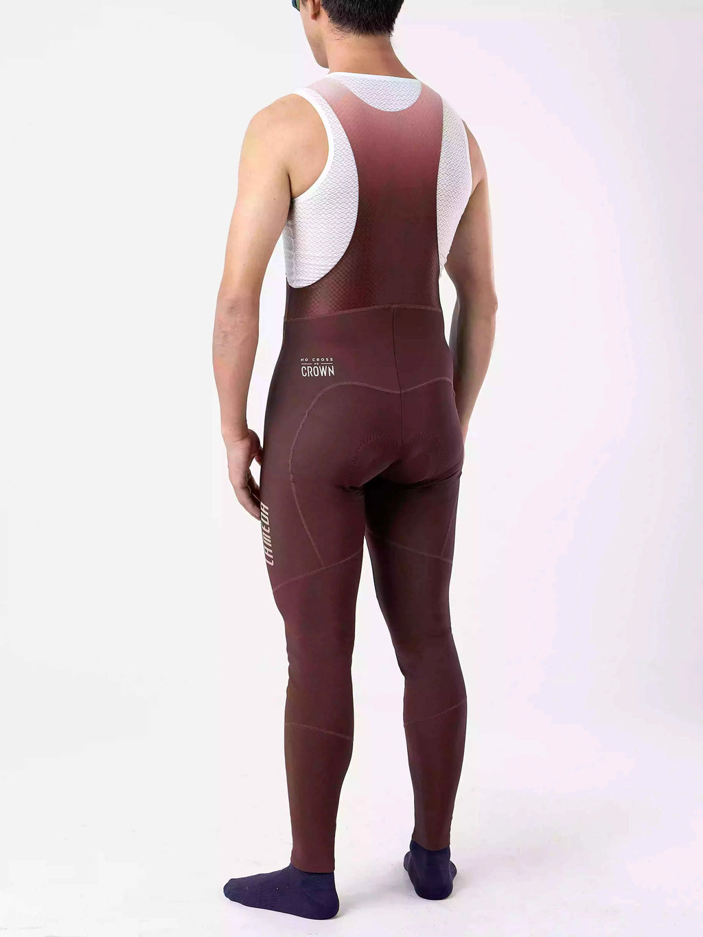 Future Men's Thermal Fleeced Bib Tights - Reddish Brown