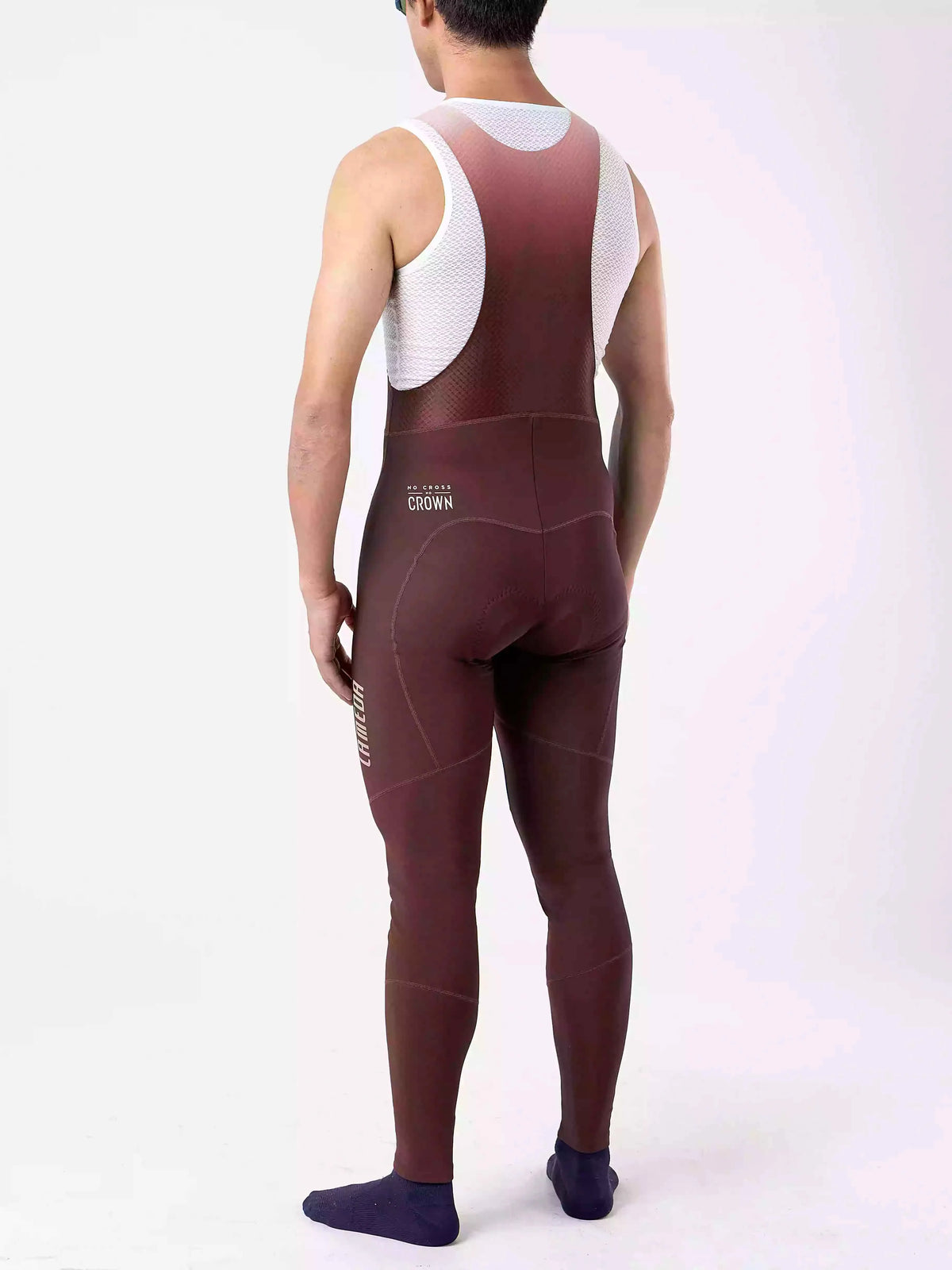 Future Men's Thermal Fleeced Bib Tights - Reddish Brown