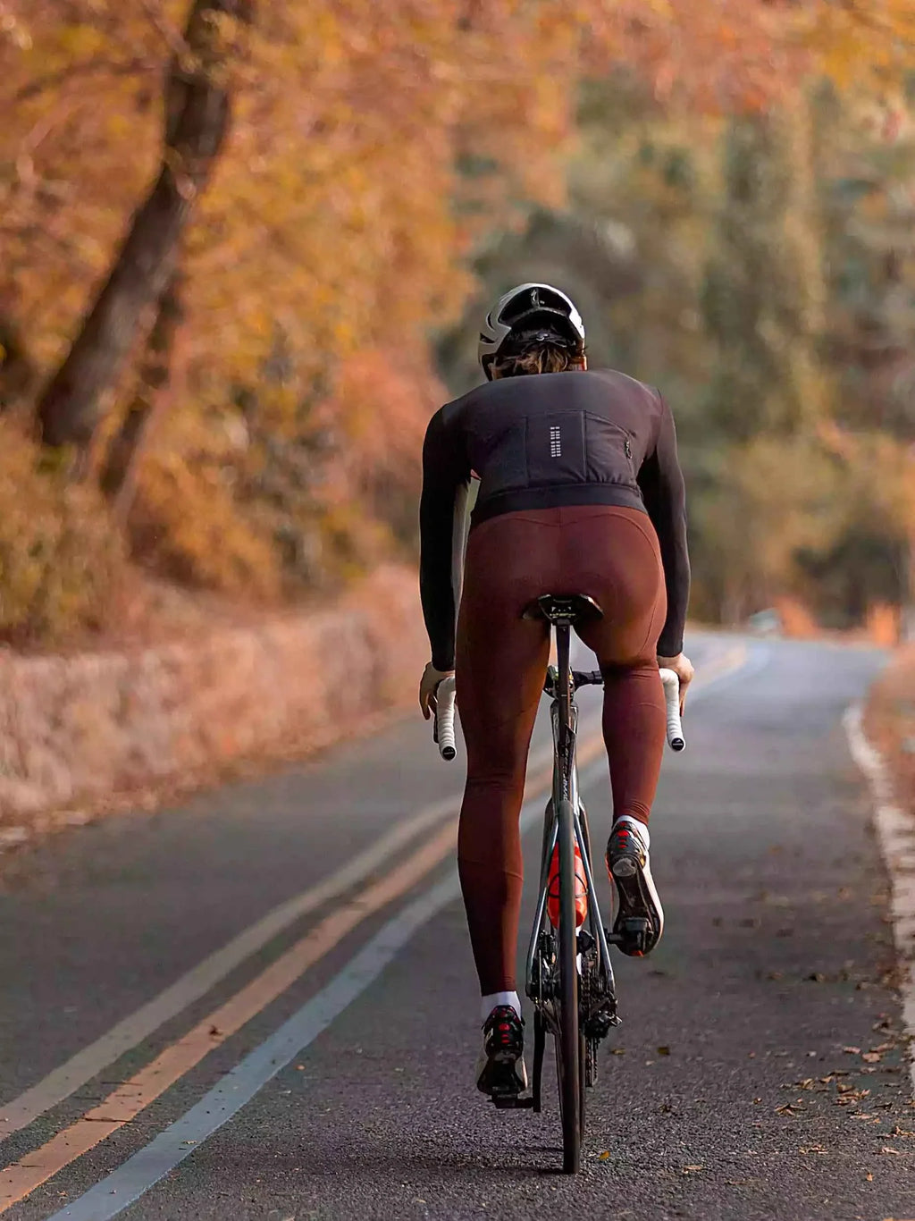 Future Men's Thermal Fleeced Bib Tights - Reddish Brown