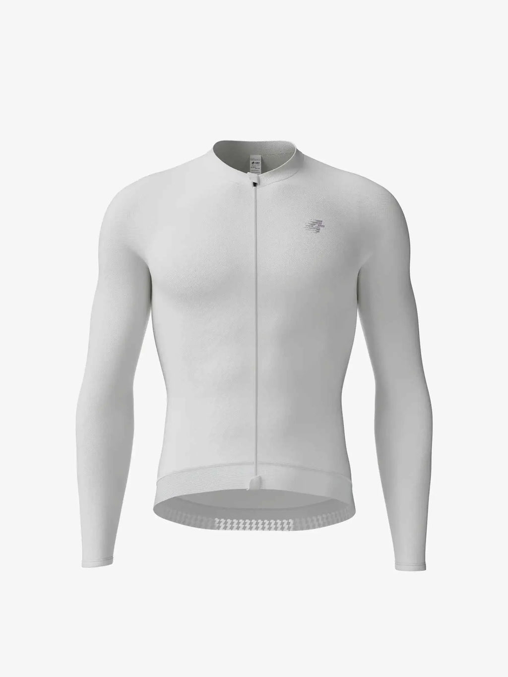 Freedom men cycling jersey in white featuring a full-length zipper and subtle lameda freedom logo on the chest