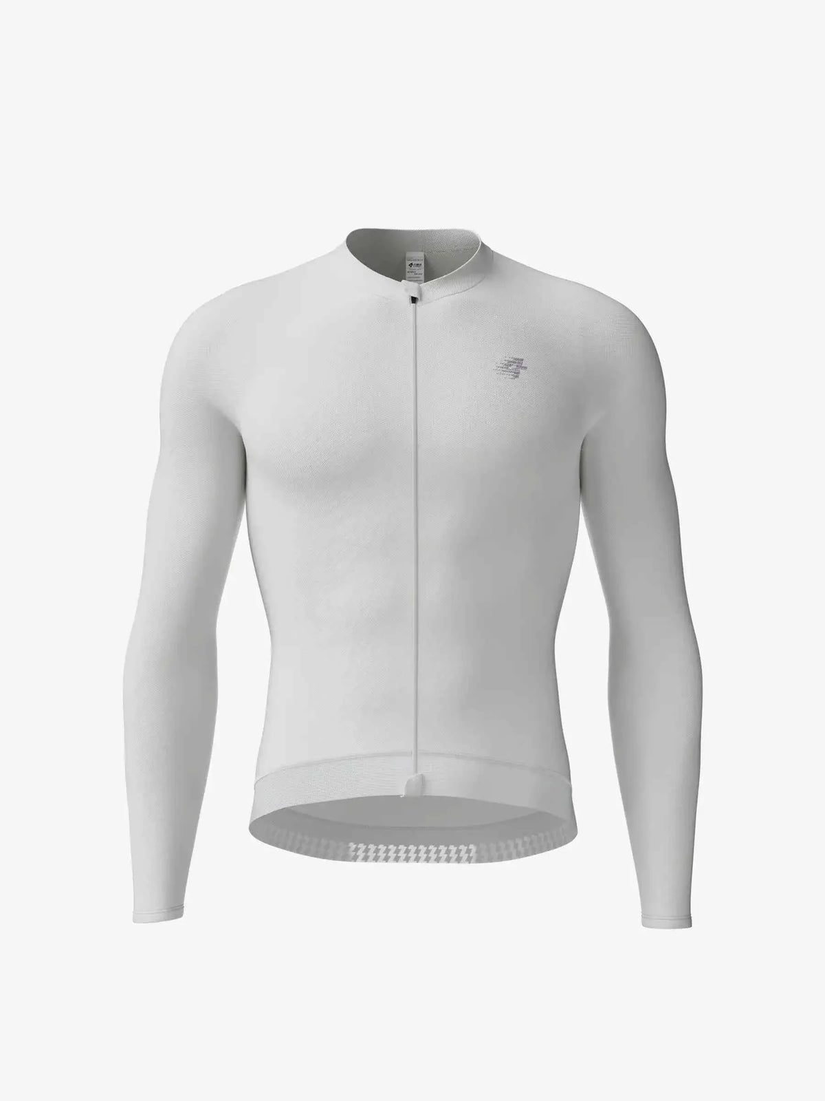 Freedom men cycling jersey in white featuring a full-length zipper and subtle lameda freedom logo on the chest