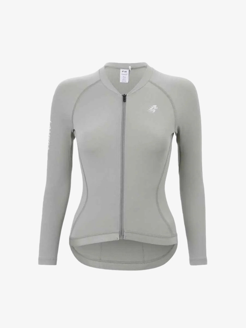 Women’s basic cycling jersey 2025SSXX516 green with moisture-wicking fabric, full zipper, and anti-slip hem for lameda women’s cycling