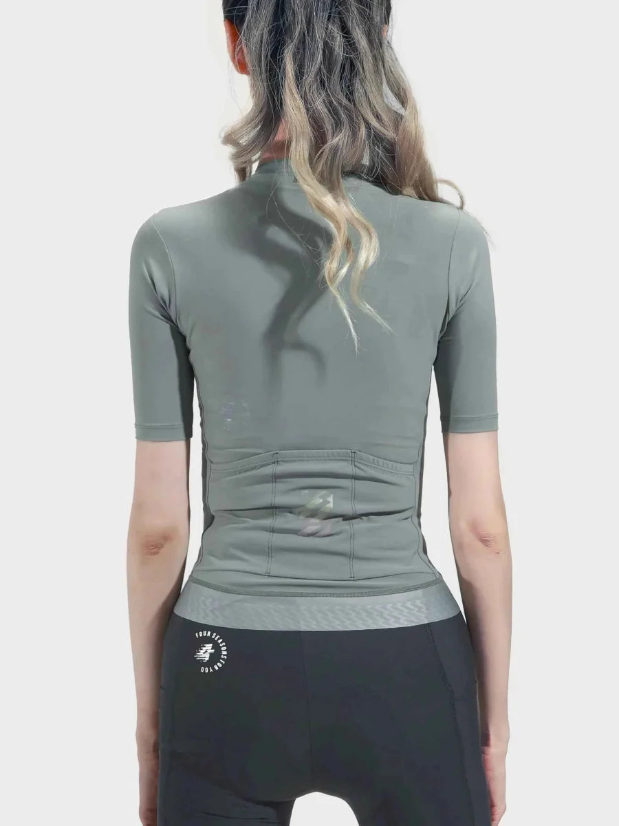 Melody Woman Cycling Jersey - Gray Olive