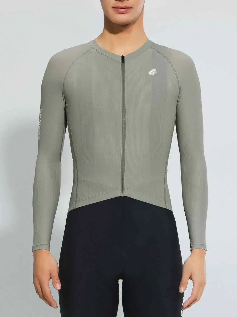 Men’s basic cycling jersey 2025ssxx541 green with ergonomic collar olive green lameda men’s cycling anti-slip hem