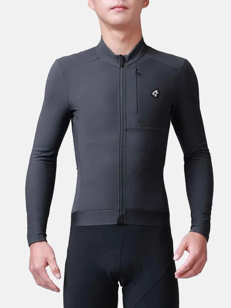 Petrel Men's Fleeced Thermal Jersey - Dark Grey
