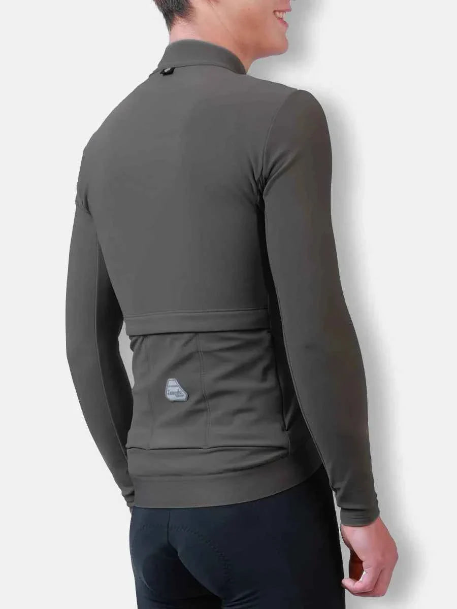 Petrel Men's Fleeced Thermal Jersey - Gray Green