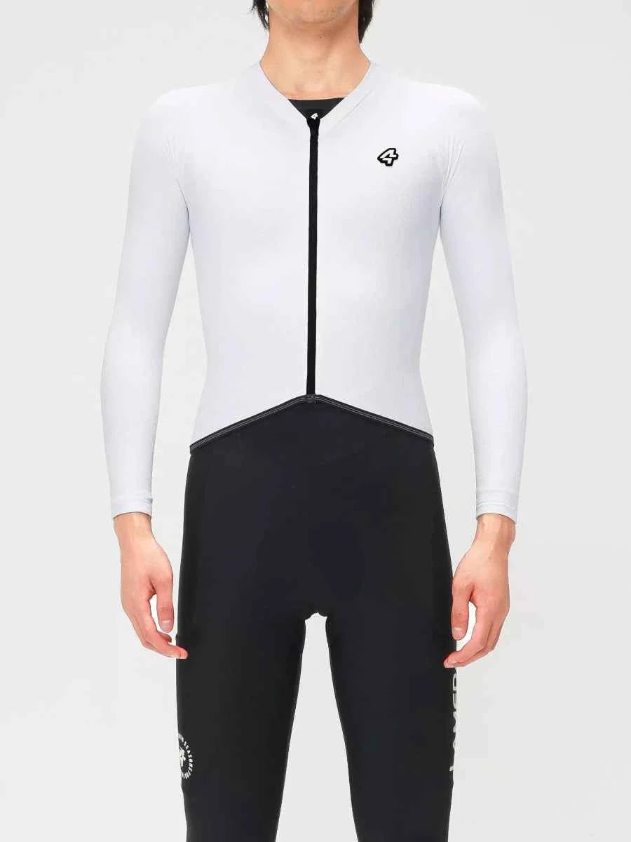 White and black long-sleeved lameda polar night thermal jersey with fleeced fabric and sleek form-fitting design