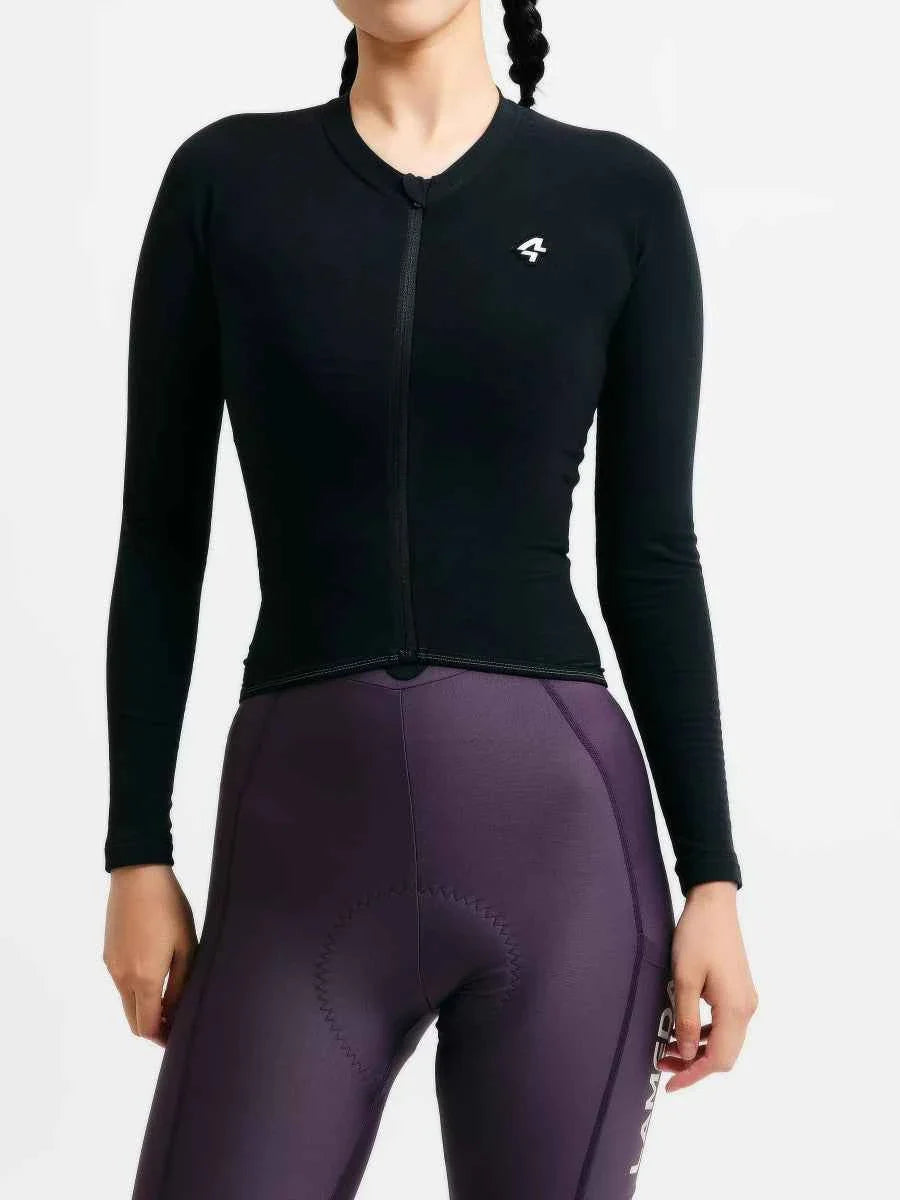 Polar Night Women's Fleeced Thermal Jersey - Black