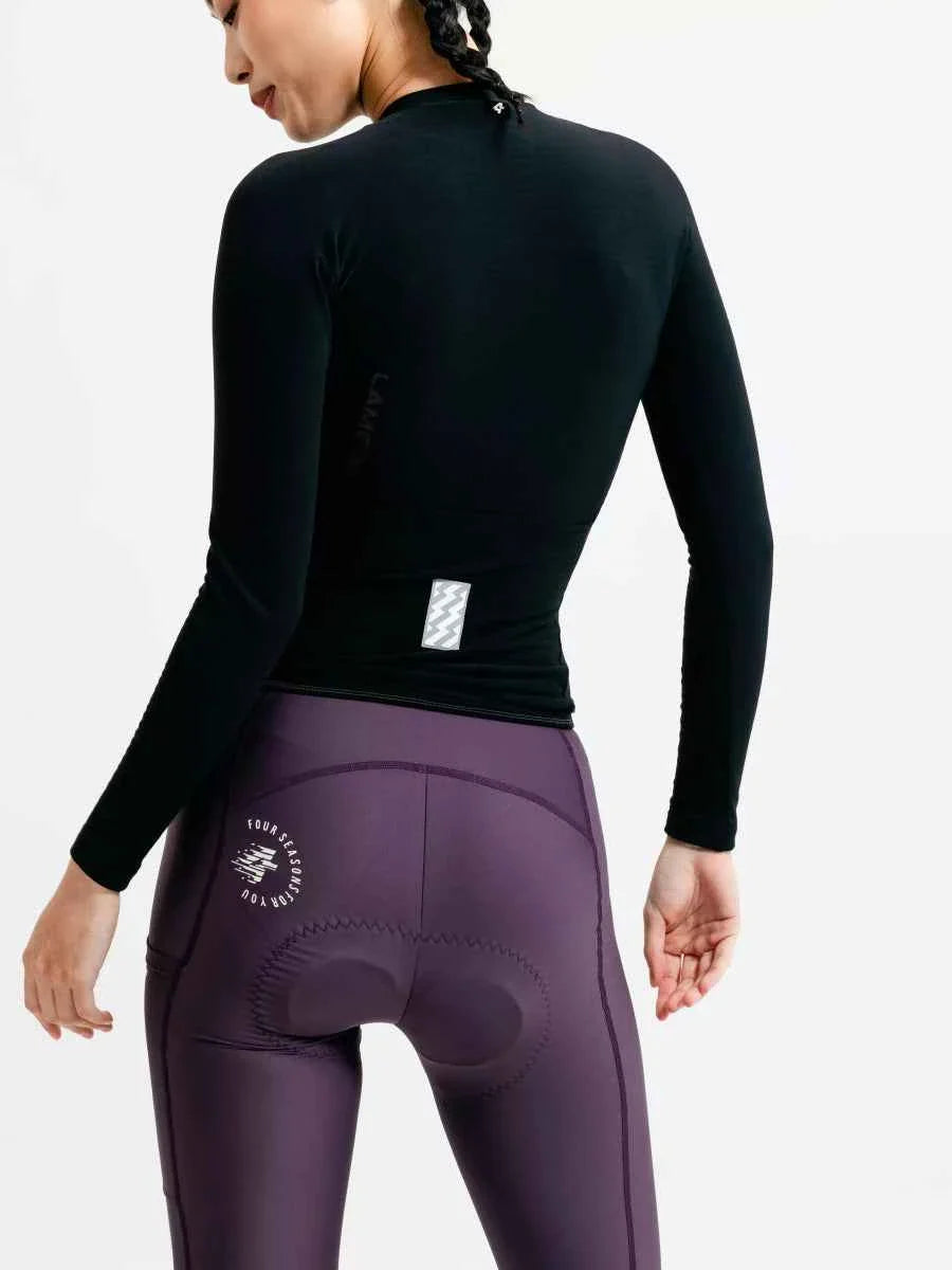 Polar Night Women's Fleeced Thermal Jersey - Black