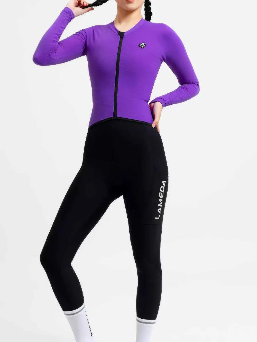 Polar Night Women's Fleeced Thermal Jersey - Purple