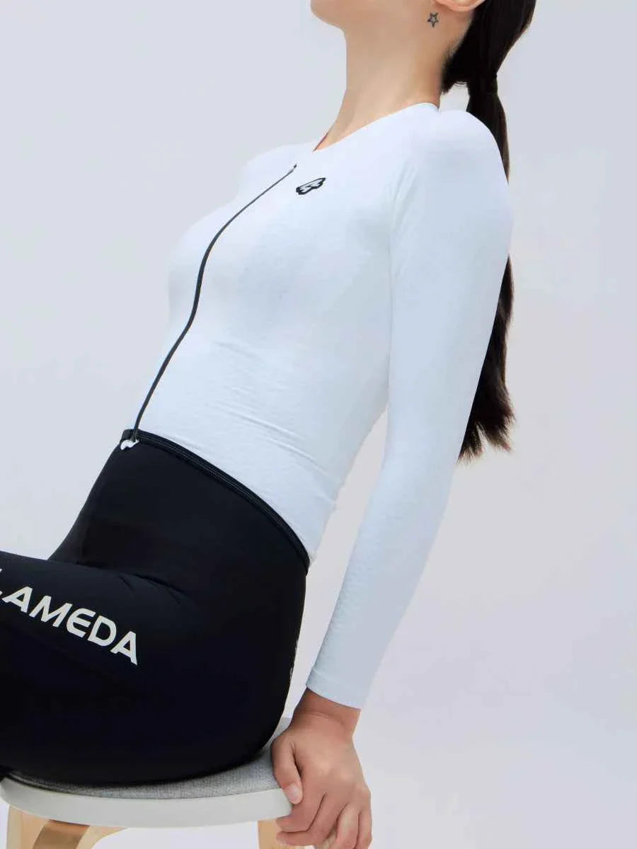 Polar Night Women's Fleeced Thermal Jersey - White