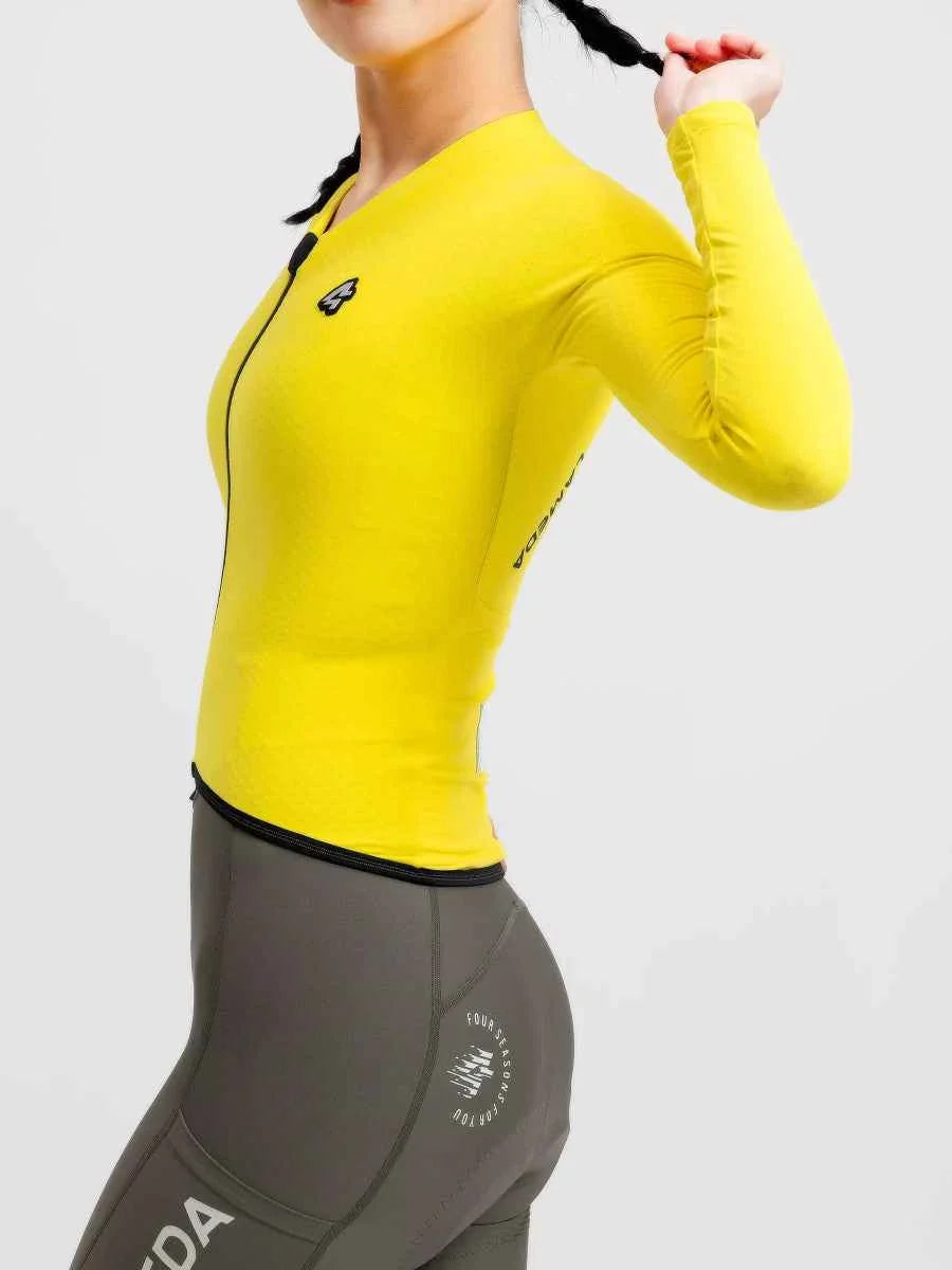 Polar Night Women's Fleeced Thermal Jersey - Yellow